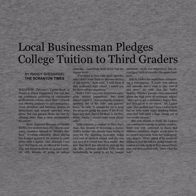 Local Man Pledges College Tuition to Third Graders by minimal_animal